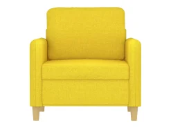 Sillón de tela amarillo claro 60 cm