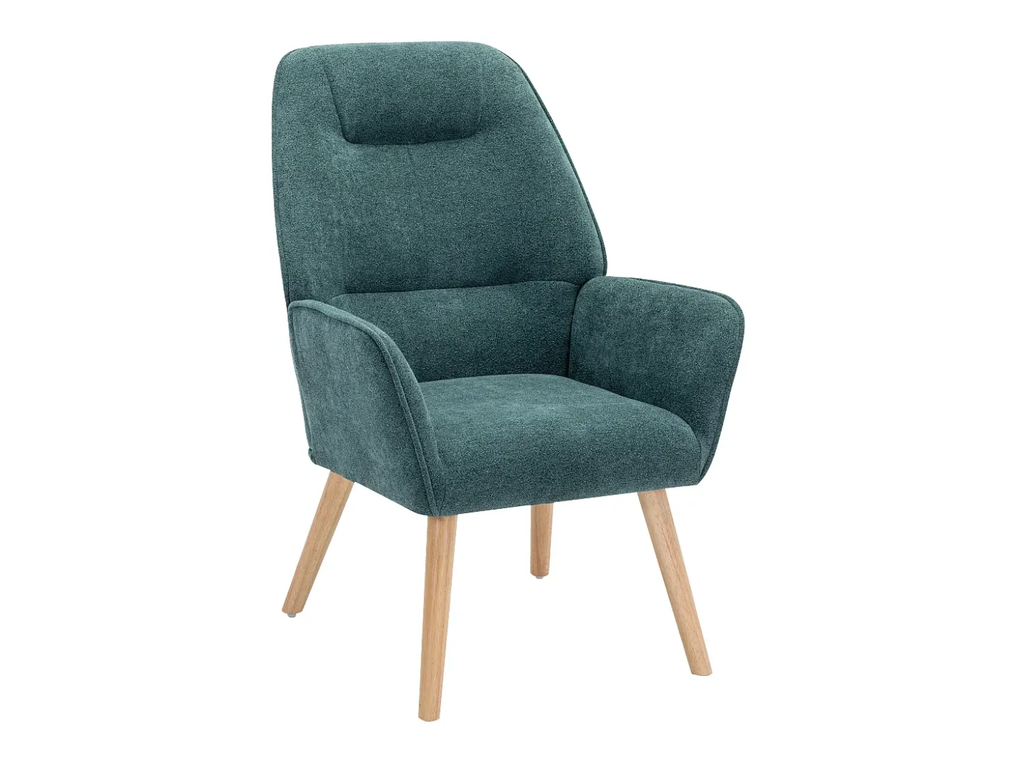 Sillón de tela azul pato. Estilo escandinavo. OSIMO