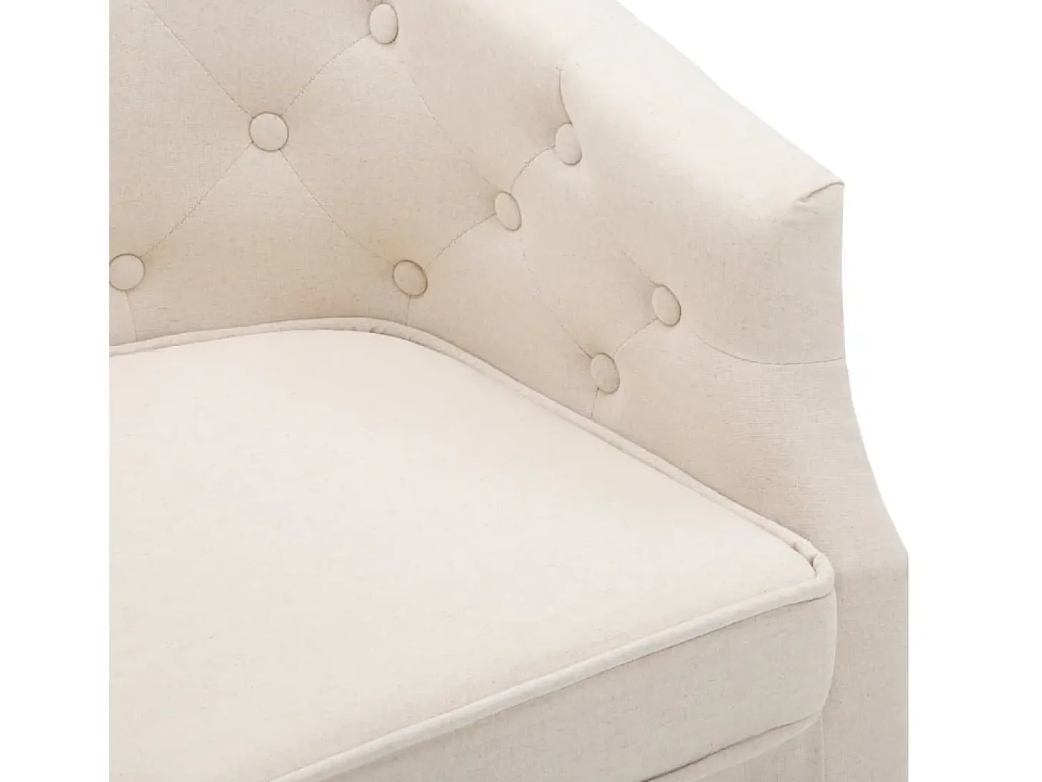 Sillón de tela beige