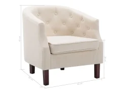 Sillón de tela beige