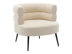 Sillón de tela beige con estructura de metal estilo diseño CAMEDO