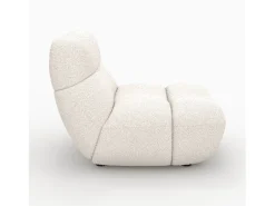 Sillón de tela bouclé blanco - Teddy