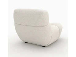 Sillón de tela bouclé blanco - Teddy