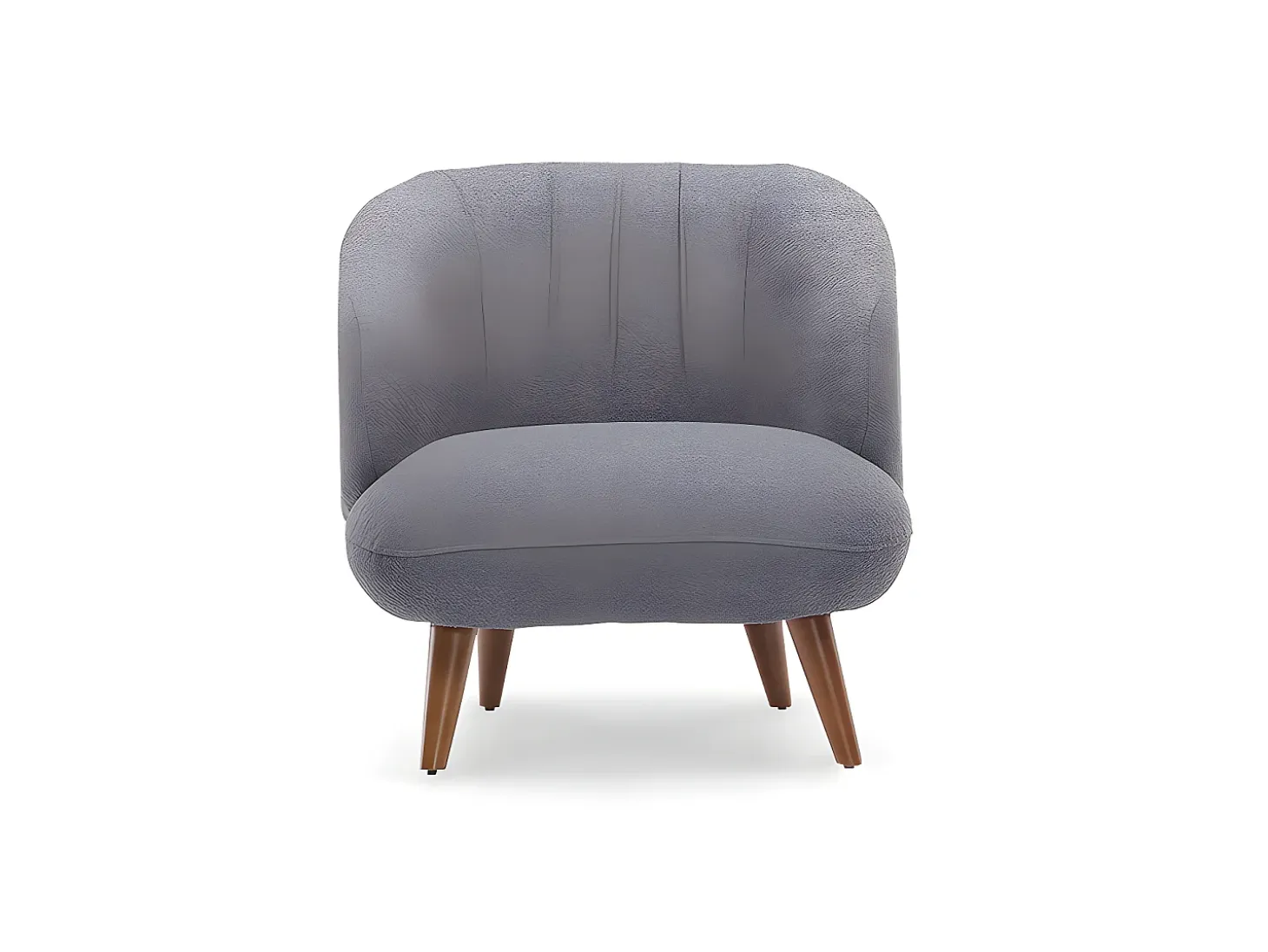 Sillón de tela bouclette antracita. Estilo design. JANINA