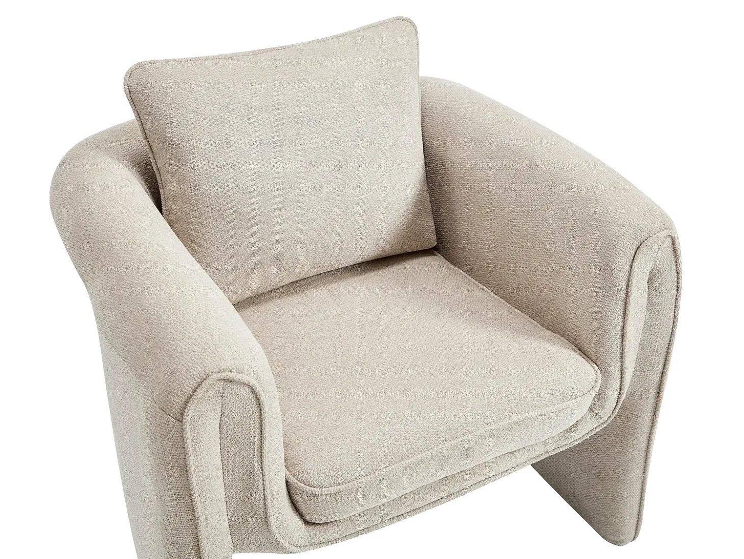 Sillón de tela color beige JOLIPIA
