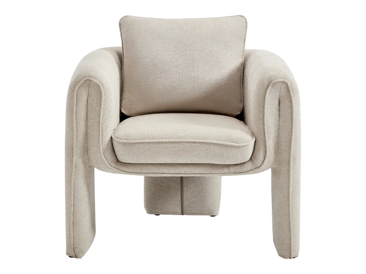 Sillón de tela color beige JOLIPIA