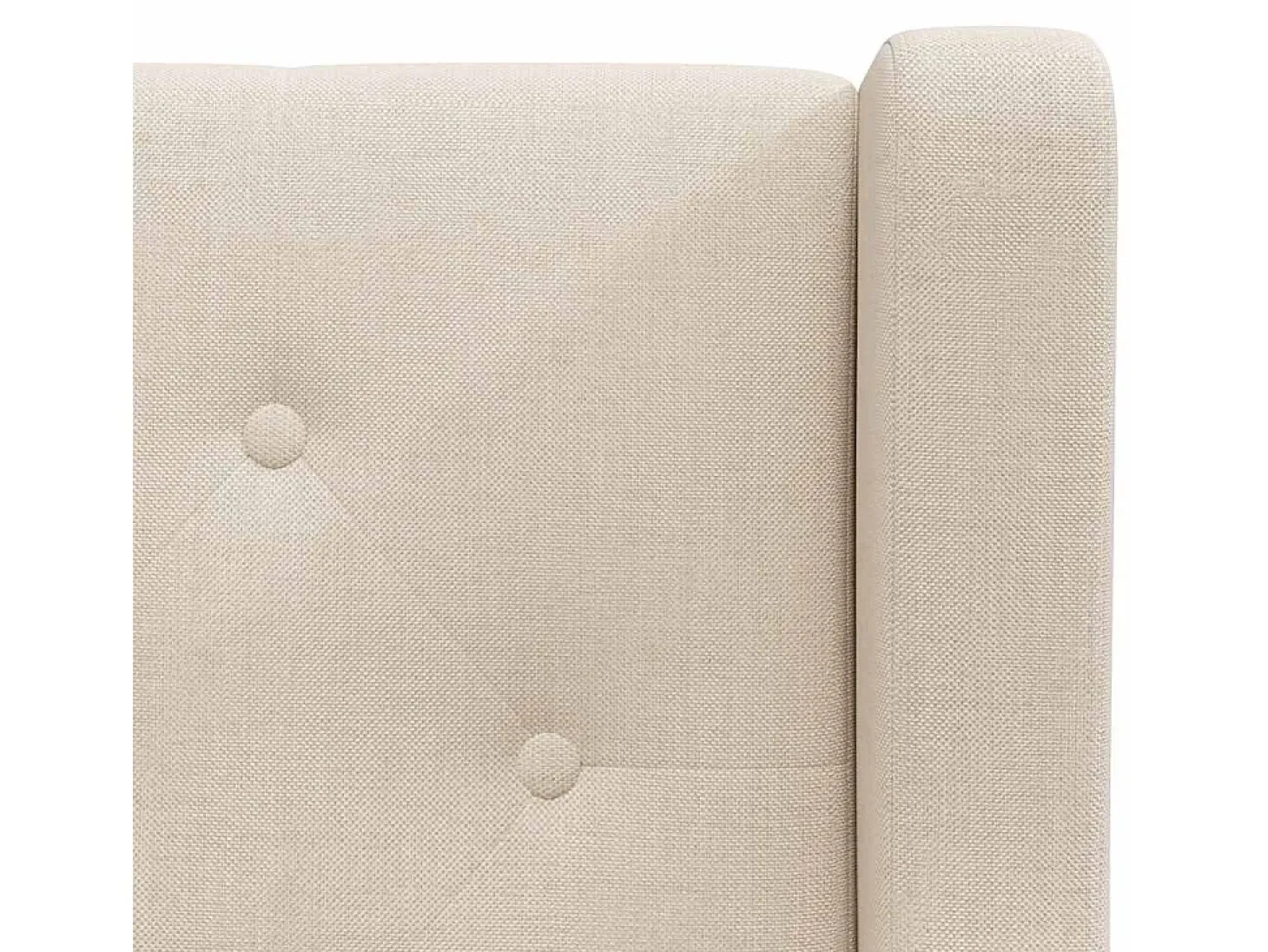 Sillón de tela color blanco crema