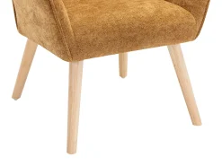 Sillón de tela color camello. Estilo escandinavo. OSIMO