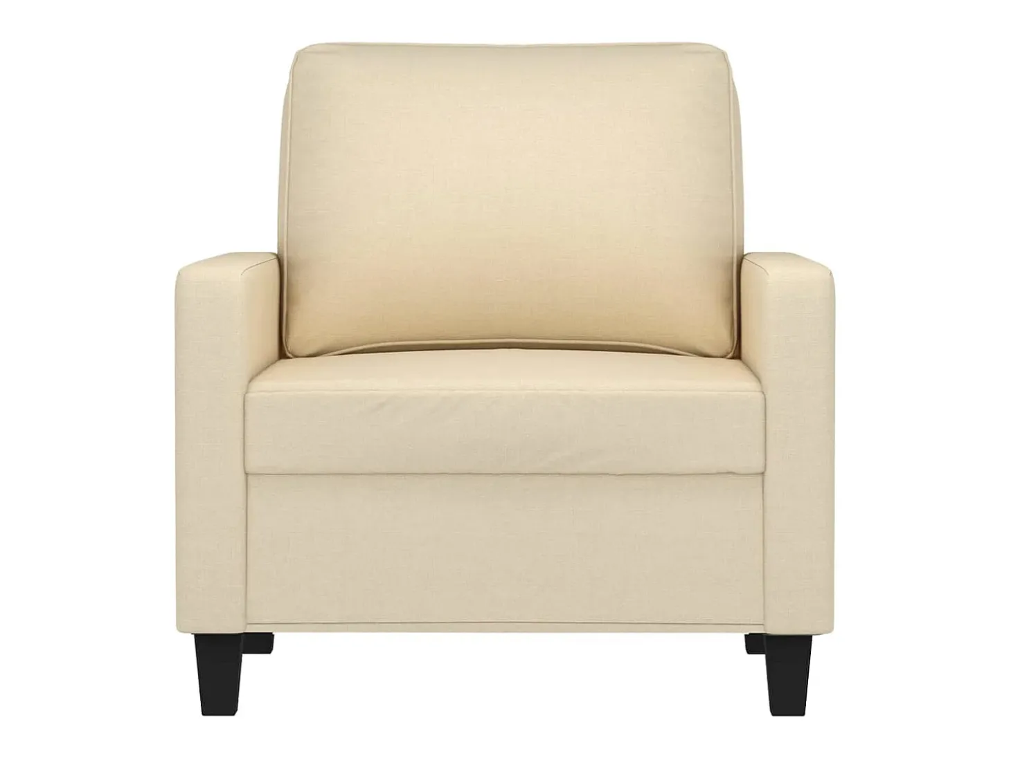 Sillón de tela color crema 60 cm