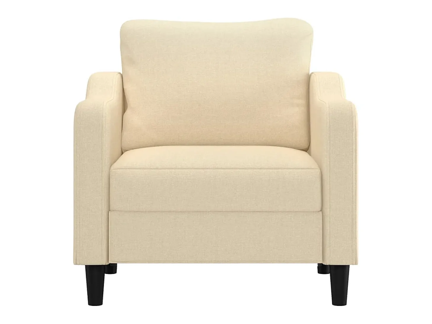Sillón de tela color crema 60 cm PWFG80266