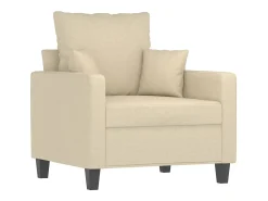 Sillón de tela color crema 60 cm