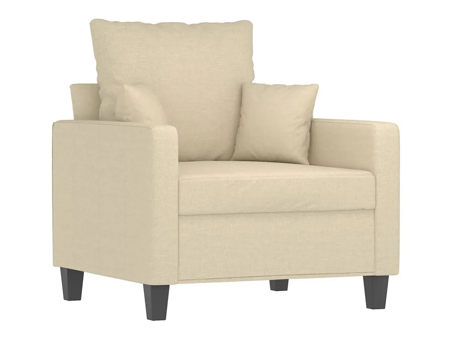 Sillón de tela color crema 60 cm