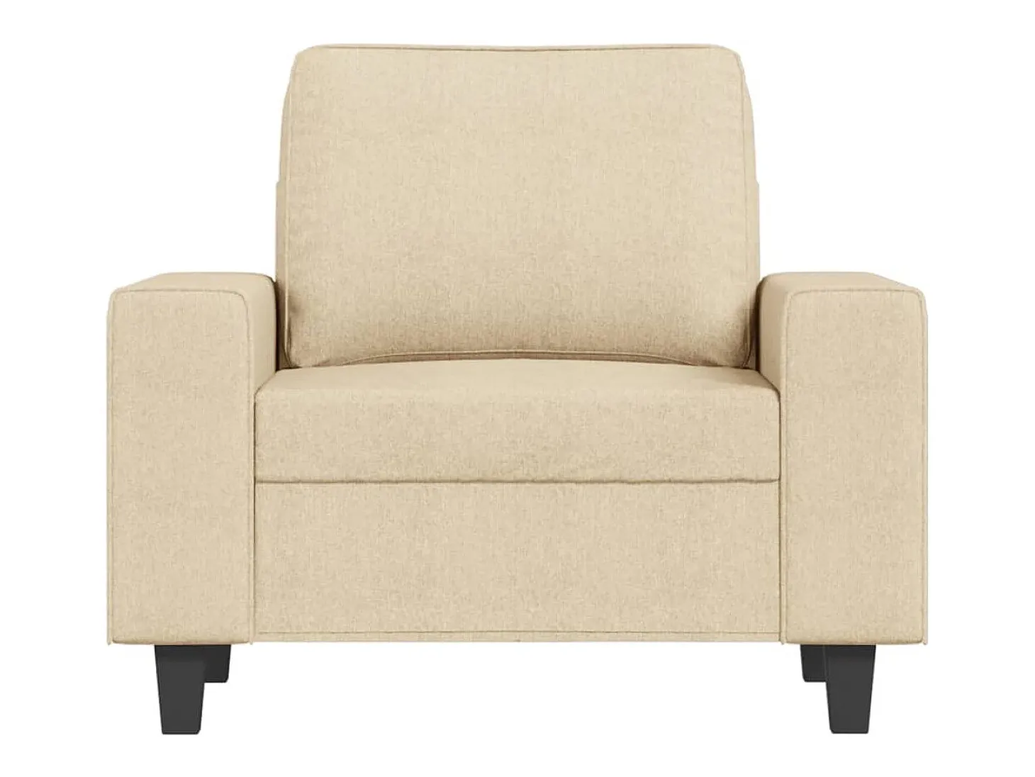 Sillón de tela color crema 60 cm