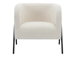 Sillón de tela de color beige y estilo design BLINODA
