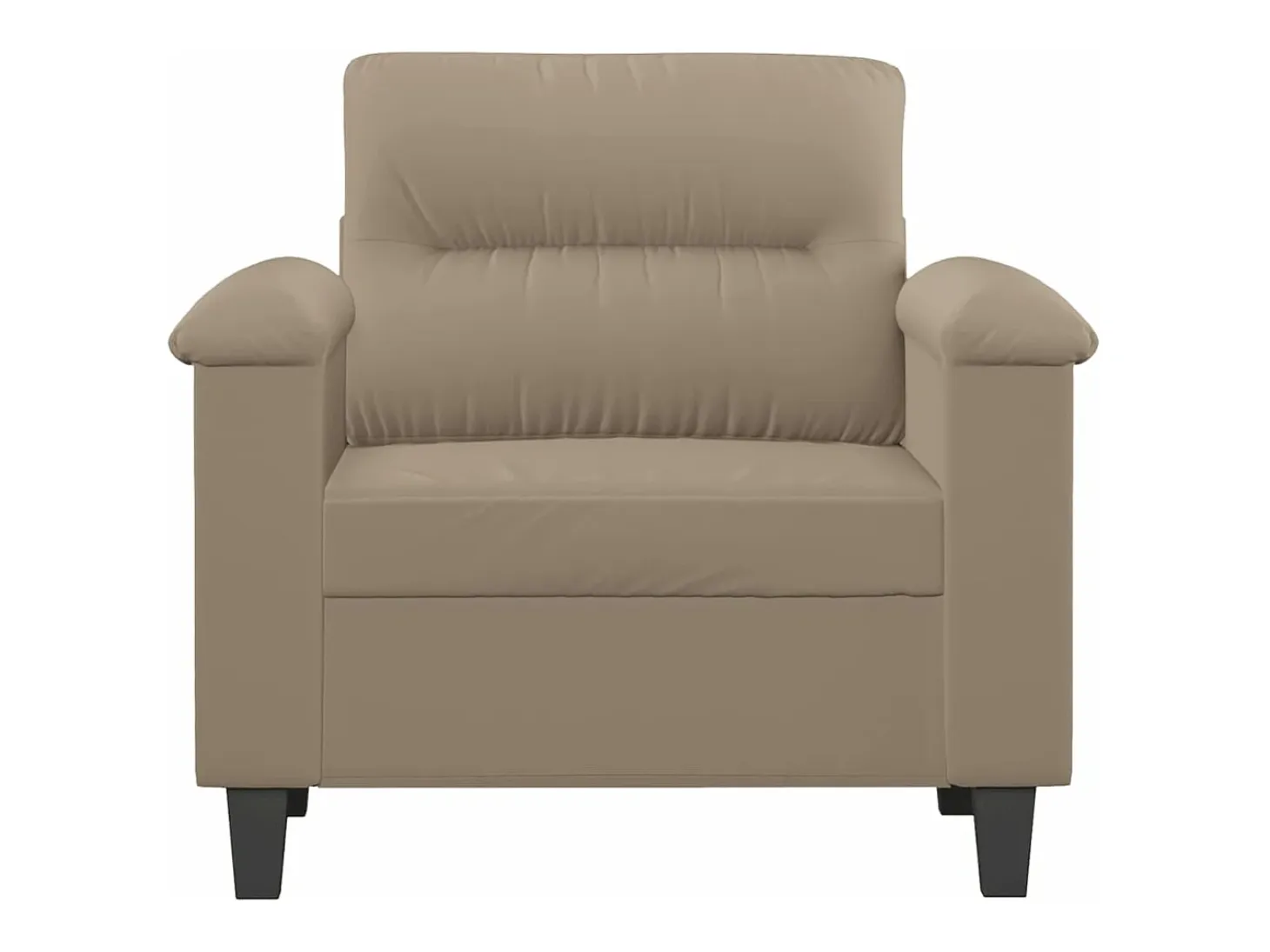 Sillón de tela de microfibra gris taupé 60 cm