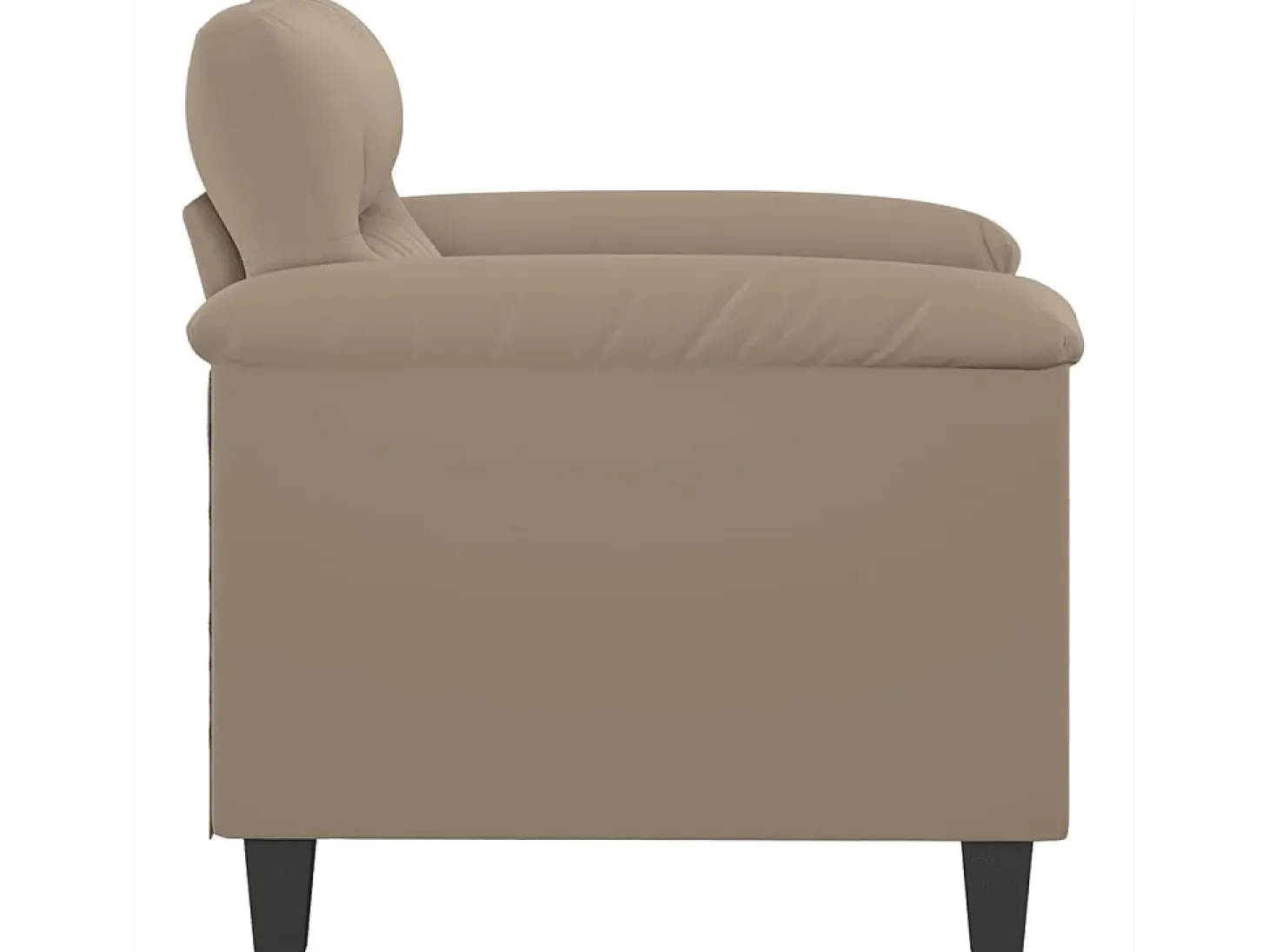 Sillón de tela de microfibra gris taupé 60 cm