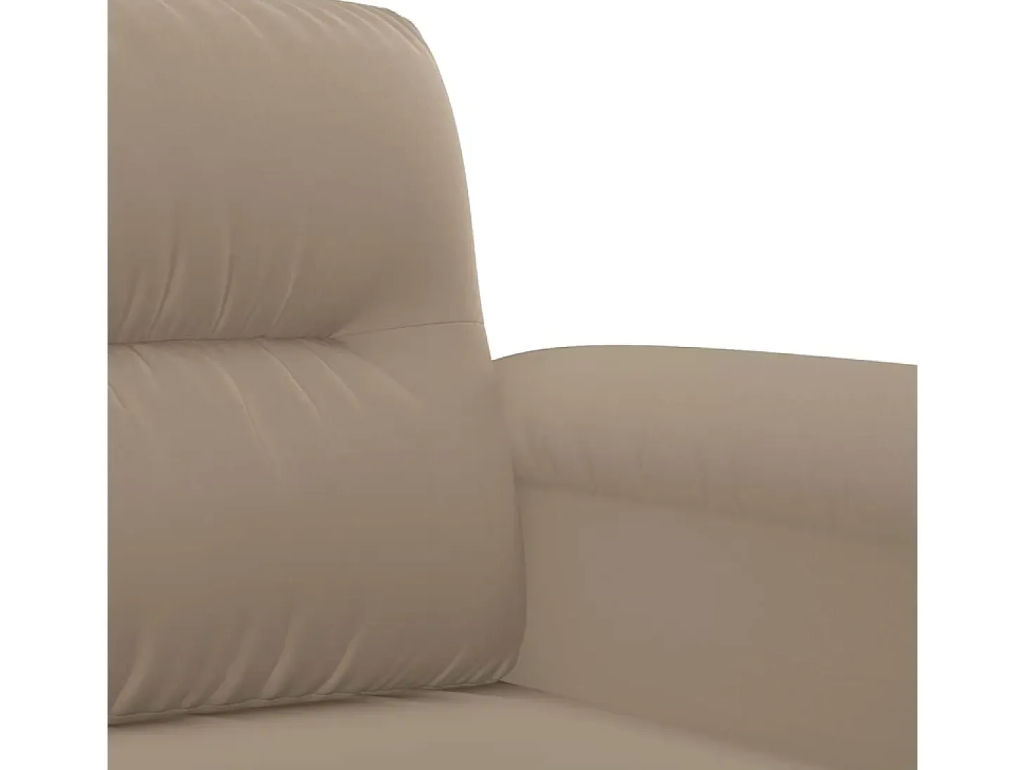 Sillón de tela de microfibra gris taupé 60 cm