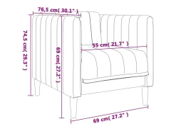Sillón de tela gris claro