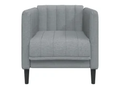 Sillón de tela gris claro