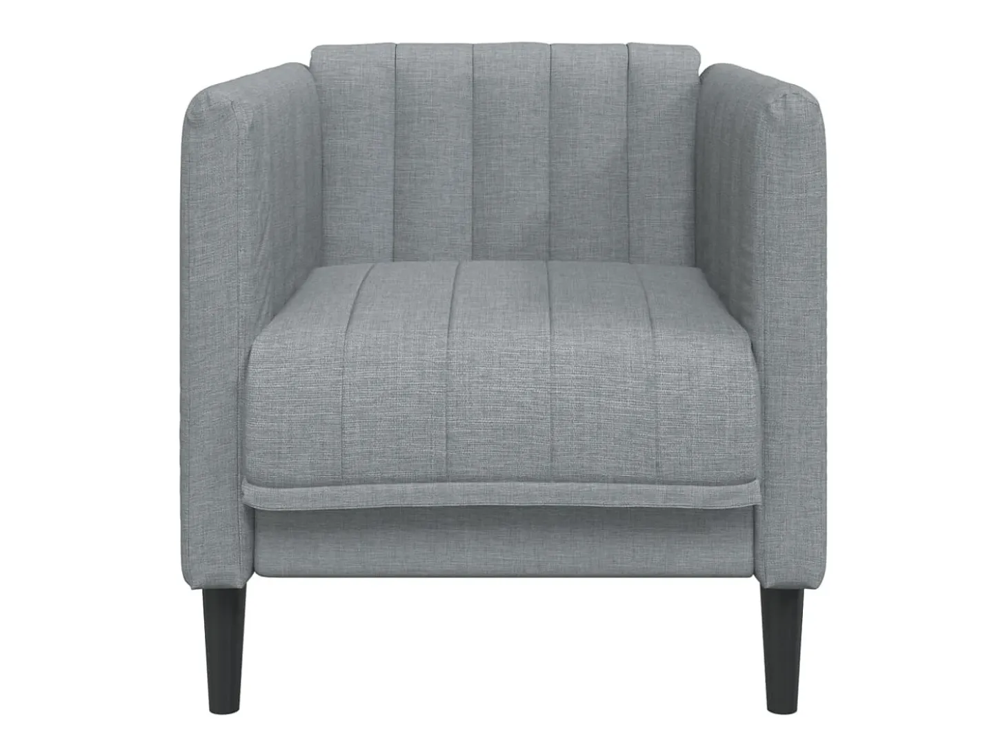 Sillón de tela gris claro