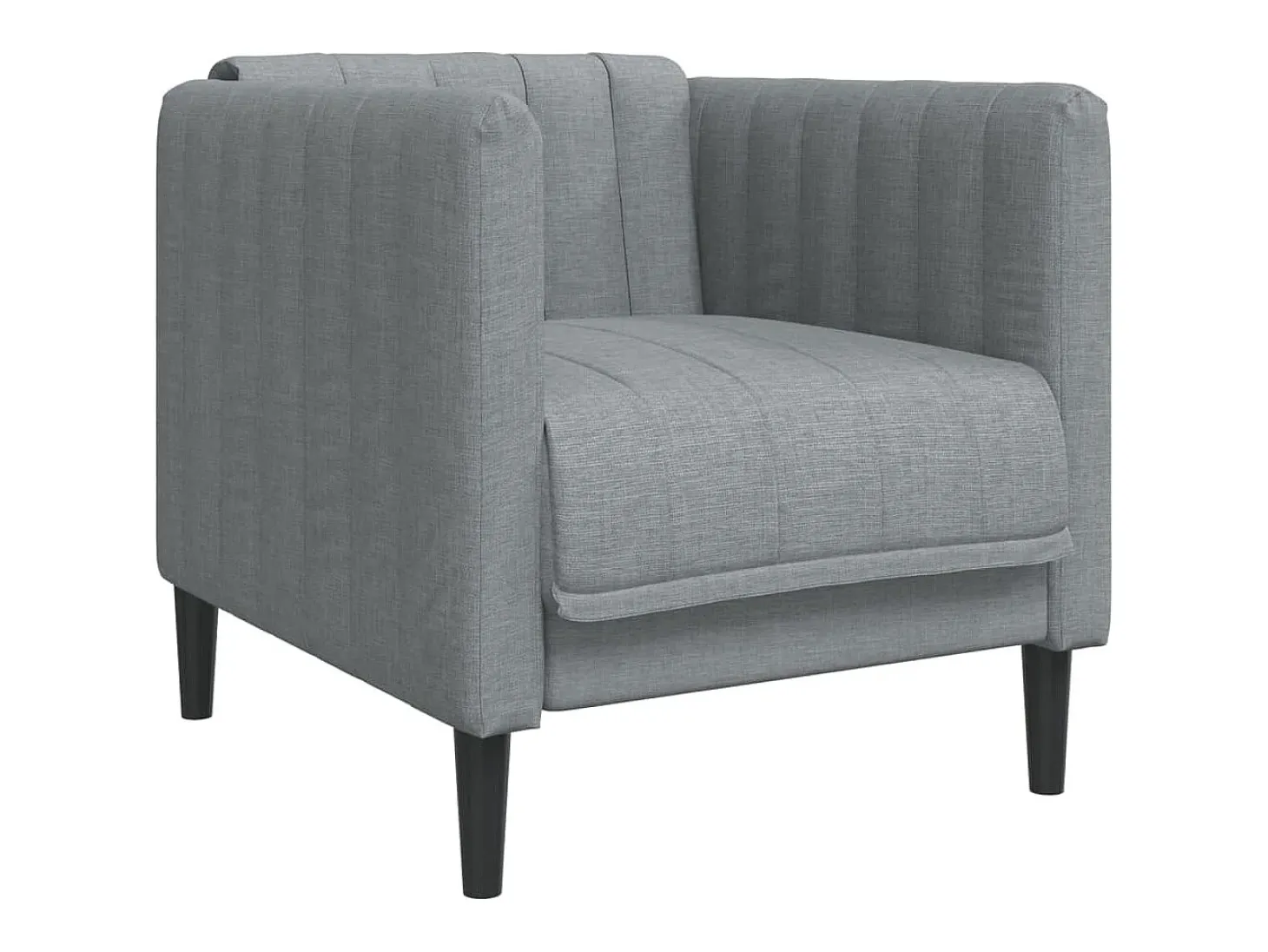 Sillón de tela gris claro
