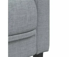Sillón de tela gris claro