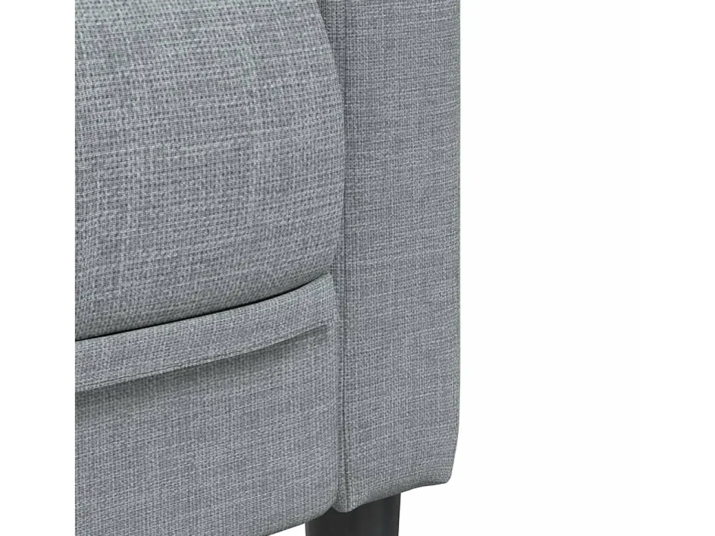 Sillón de tela gris claro