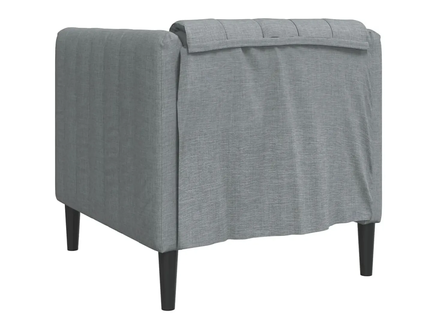 Sillón de tela gris claro