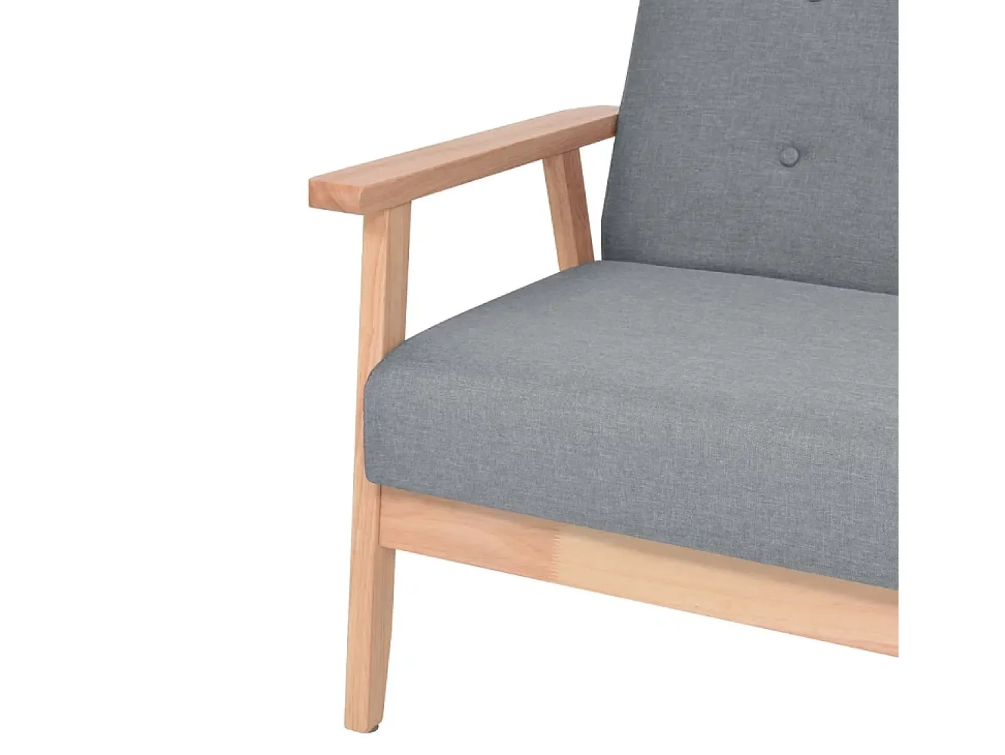 Sillón de tela gris claro