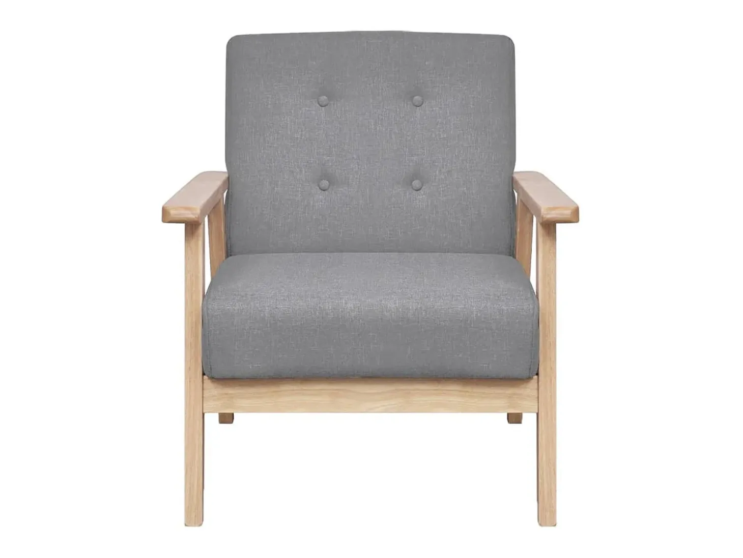 Sillón de tela gris claro