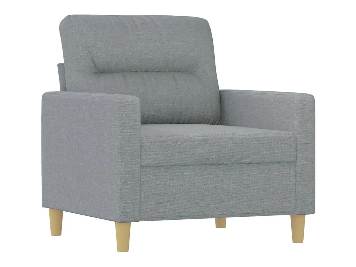 Sillón de tela gris claro 60 cm
