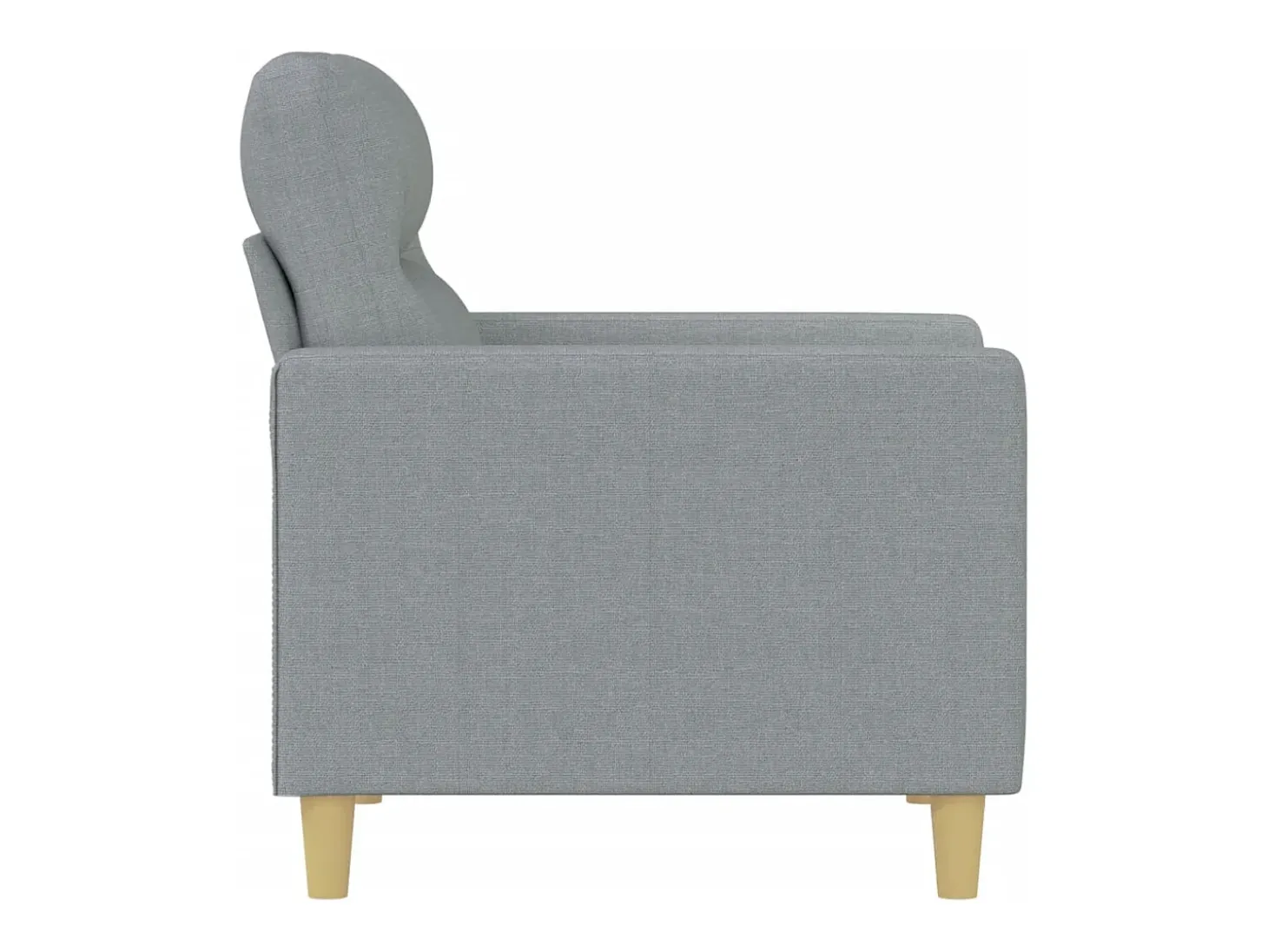 Sillón de tela gris claro 60 cm