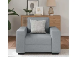 Sillón de tela gris claro 60 cm