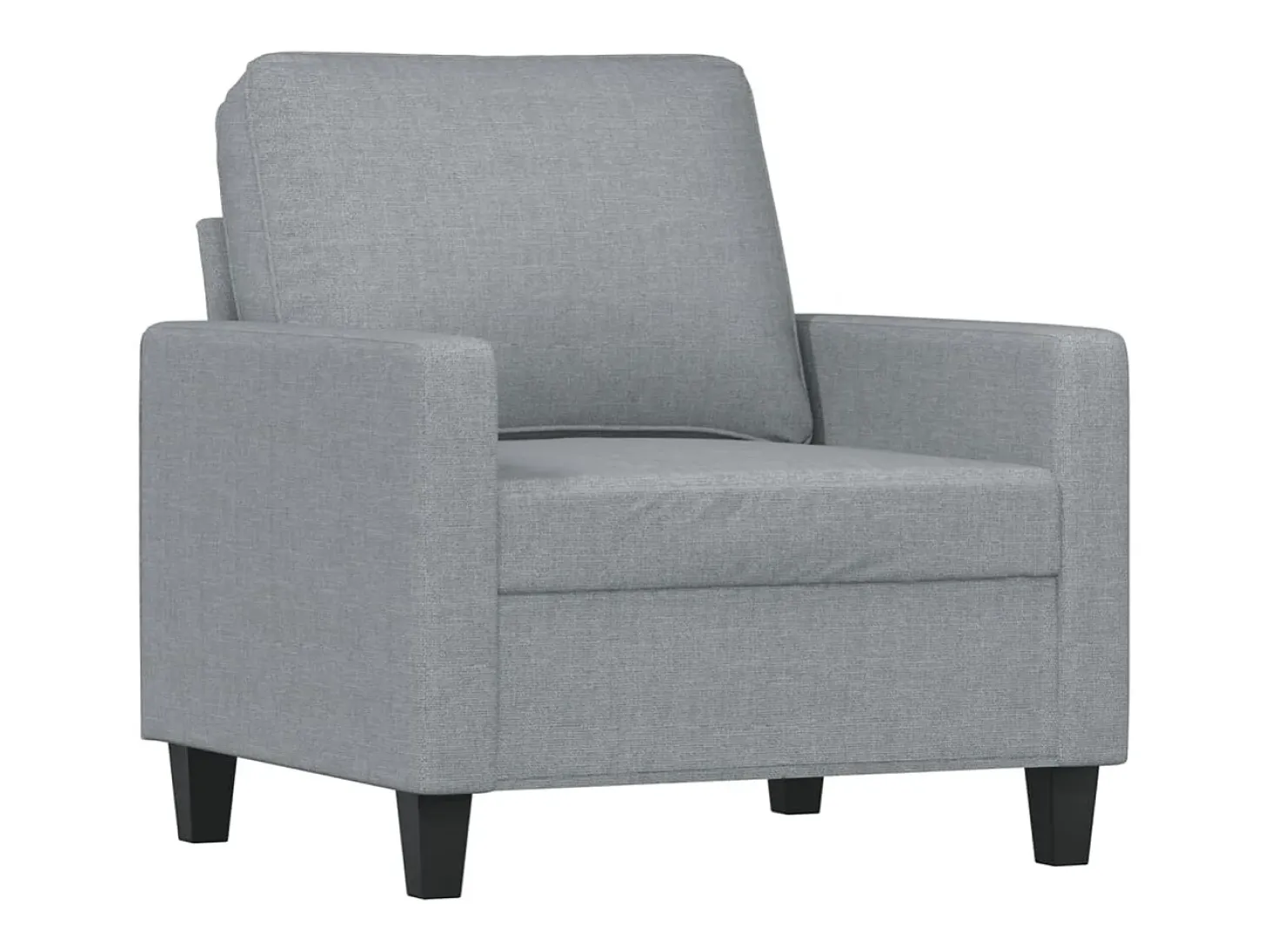 Sillón de tela gris claro 60 cm