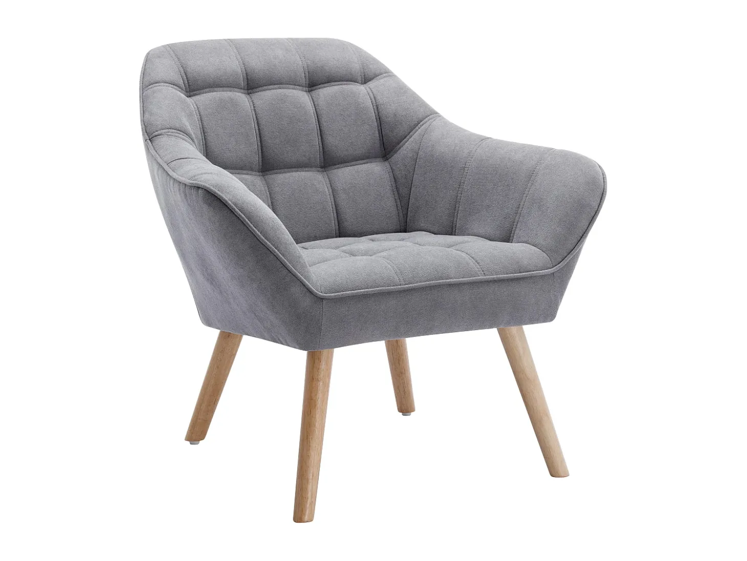 Sillón de tela gris de estilo escandinavo CASERTA