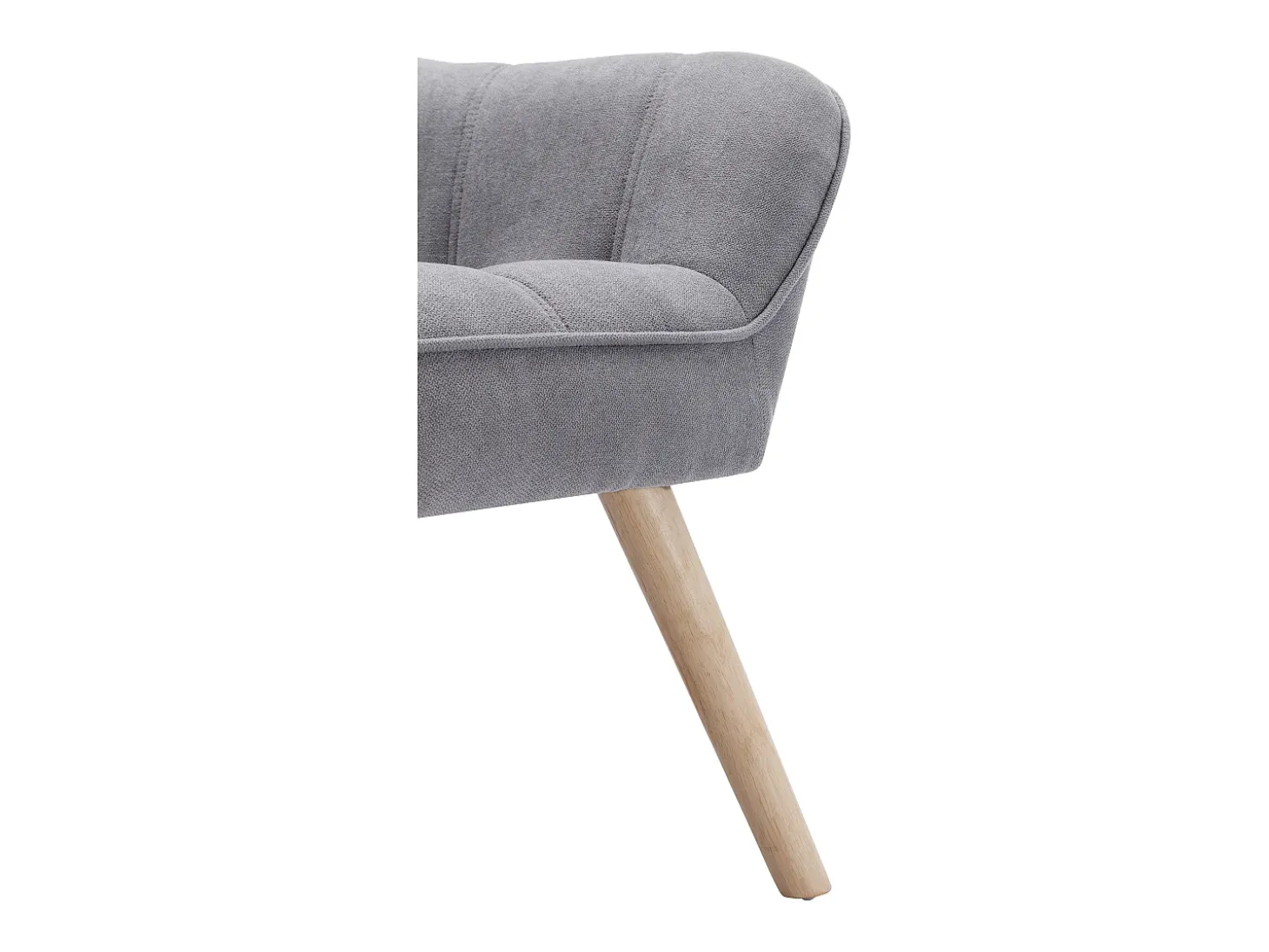 Sillón de tela gris de estilo escandinavo CASERTA