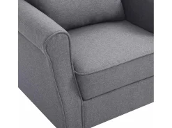 Sillón de tela gris oscuro