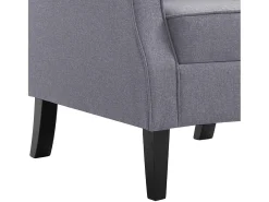 Sillón de tela gris oscuro