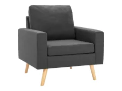 Sillón de tela gris oscuro PWFG78667