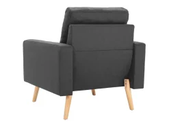 Sillón de tela gris oscuro PWFG78667