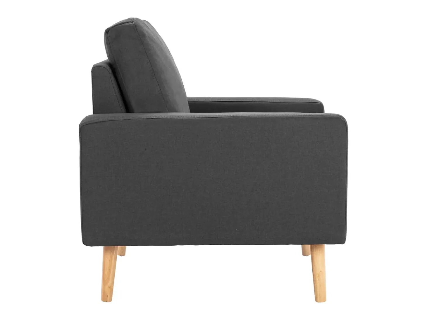 Sillón de tela gris oscuro PWFG78667