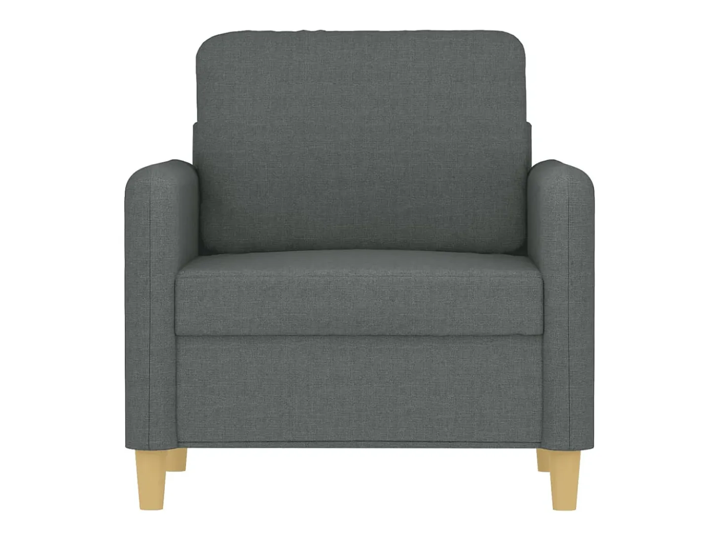 Sillón de tela gris oscuro 60 cm