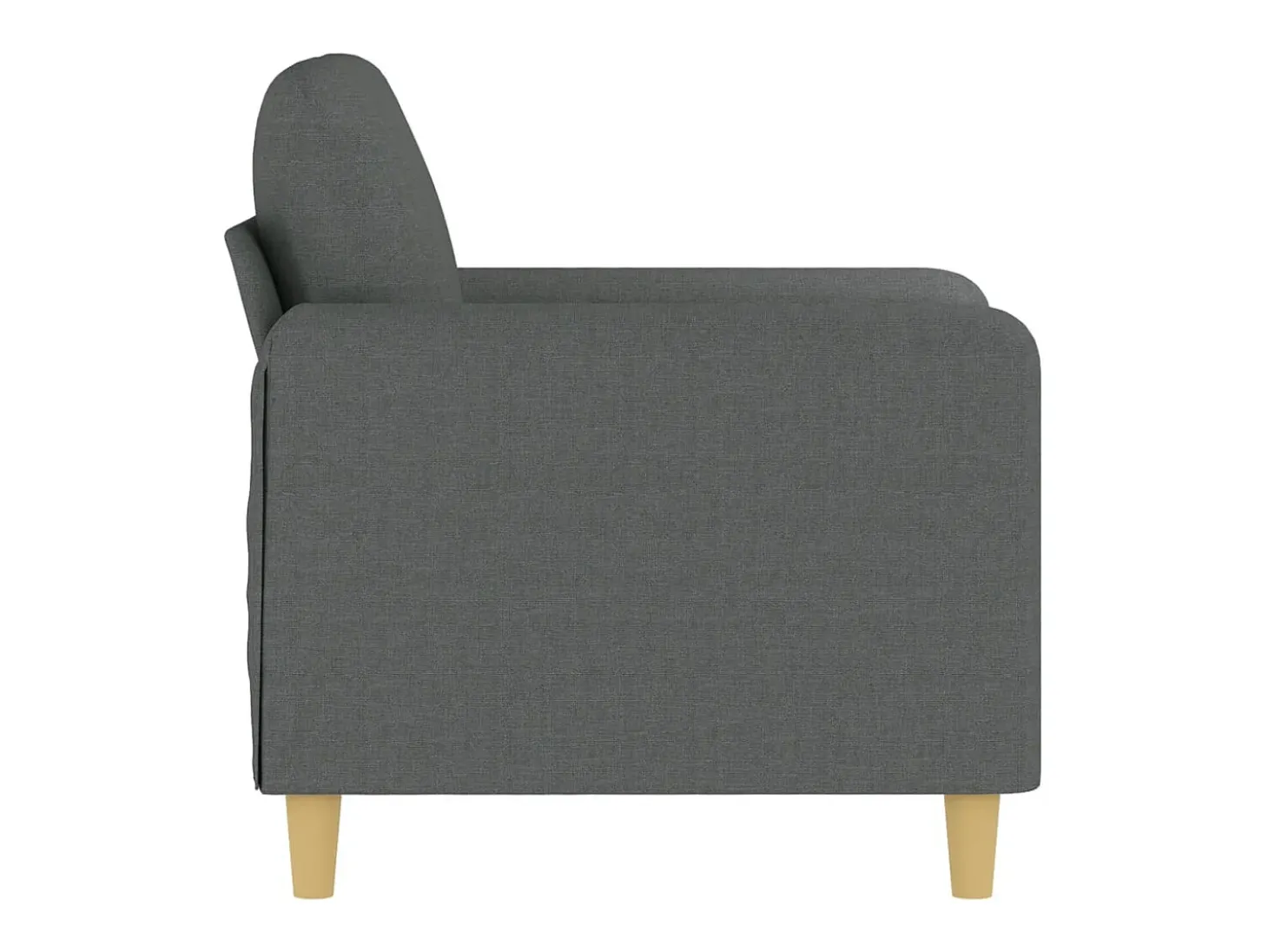 Sillón de tela gris oscuro 60 cm