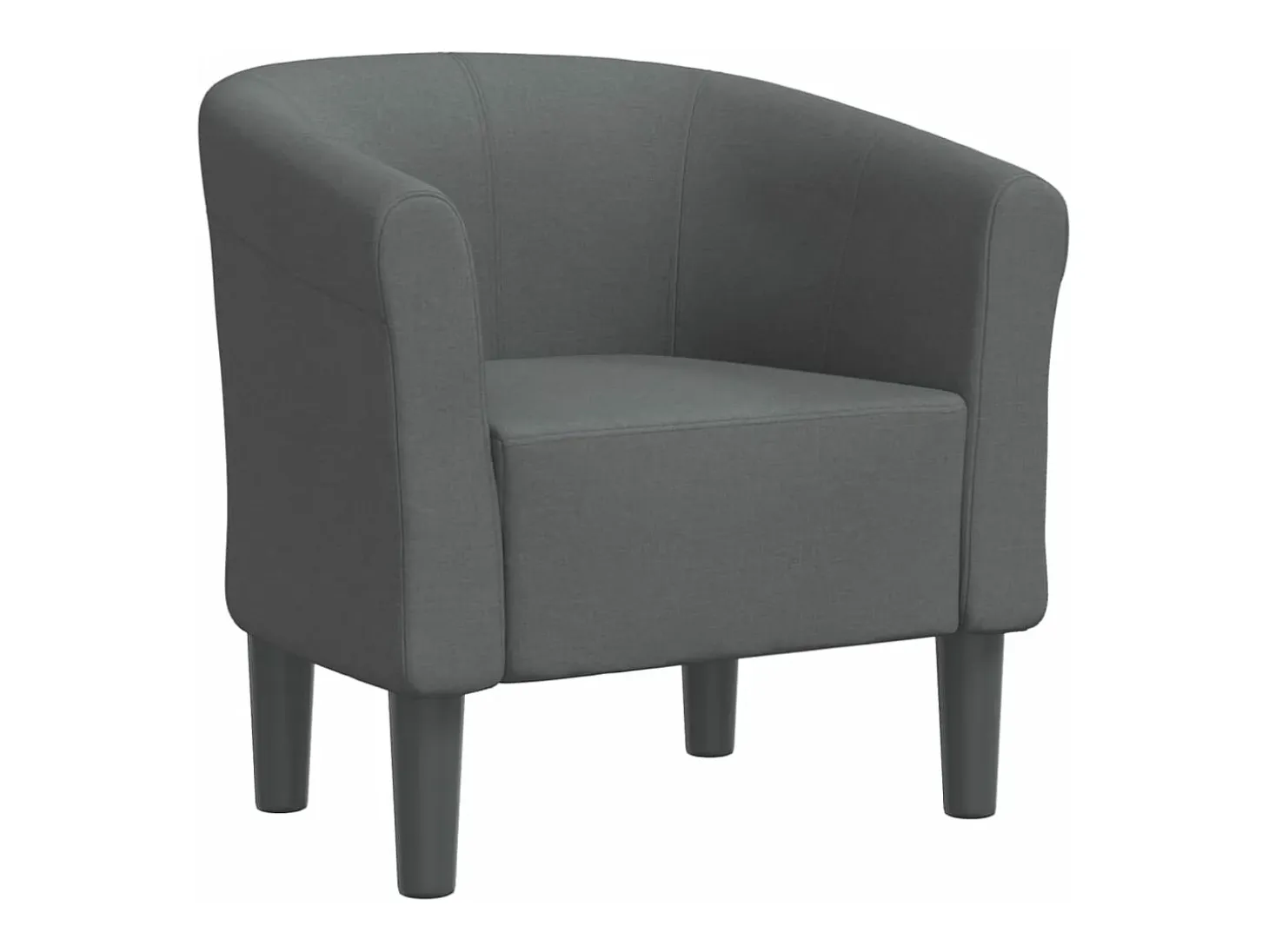 Sillón de tela gris oscuro