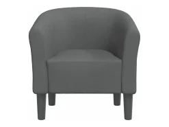 Sillón de tela gris oscuro