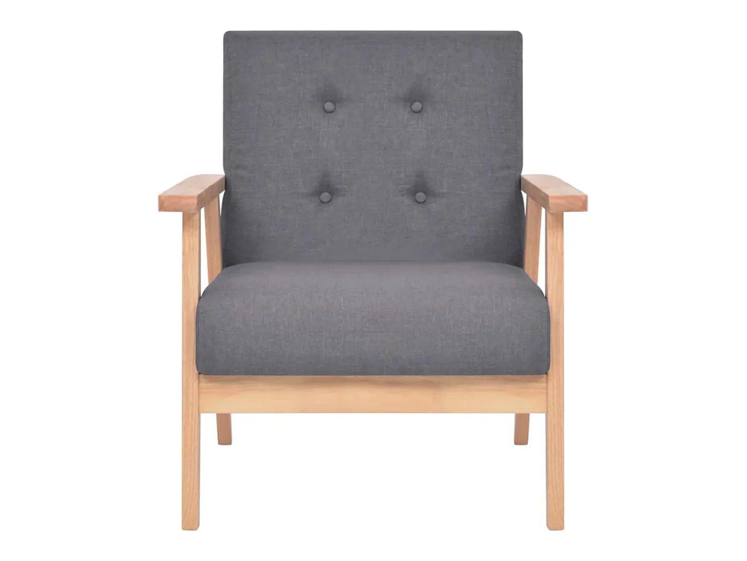 Sillón de tela gris oscuro