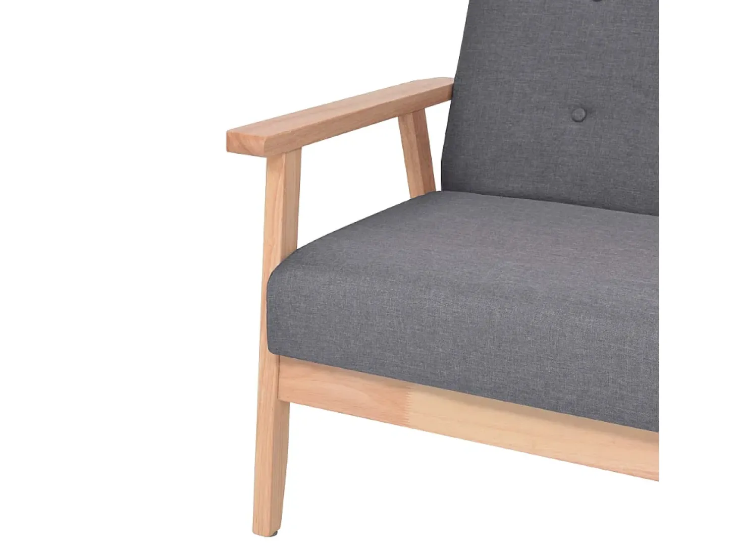 Sillón de tela gris oscuro