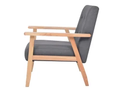 Sillón de tela gris oscuro