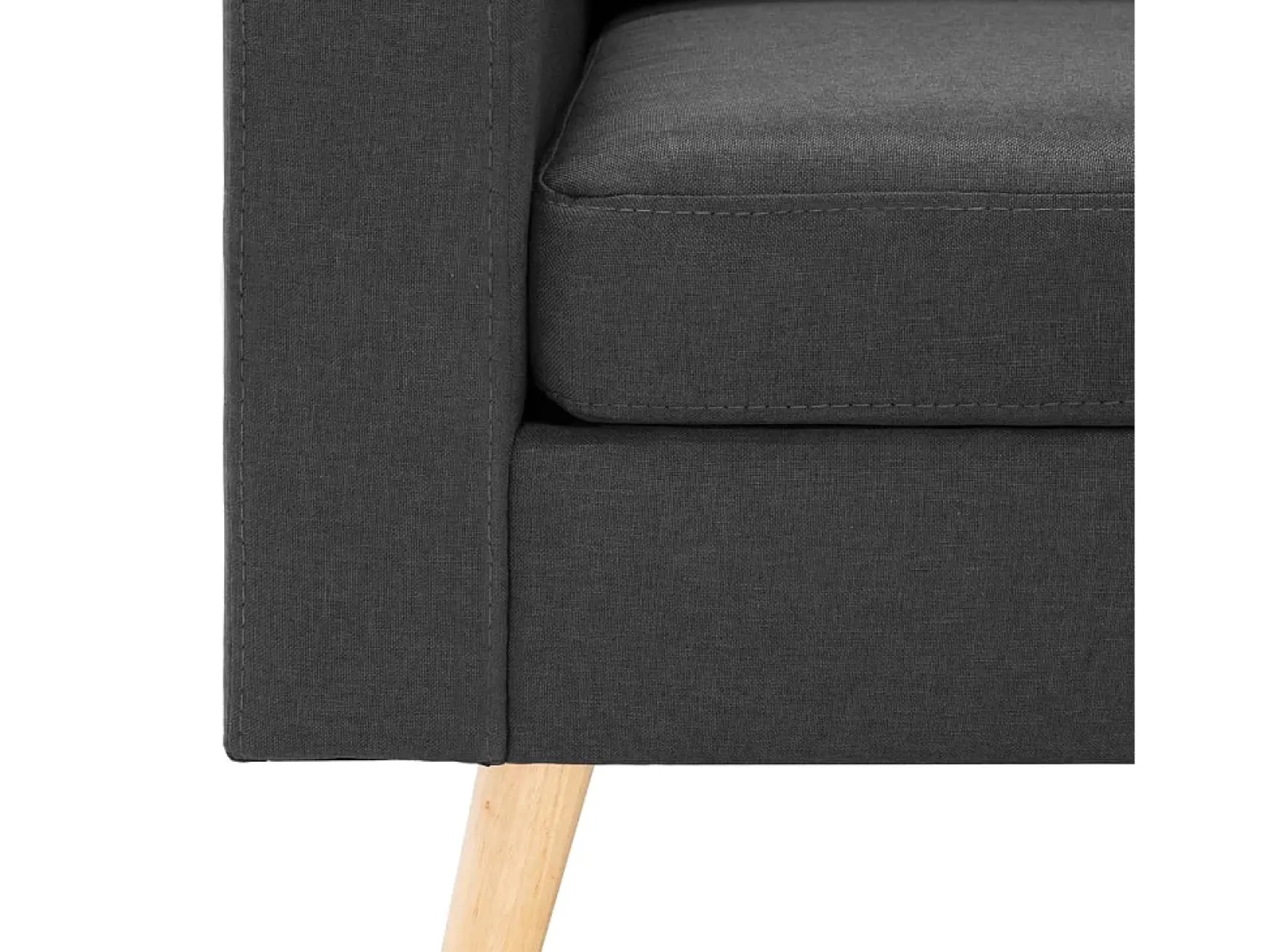 Sillón de tela gris oscuro
