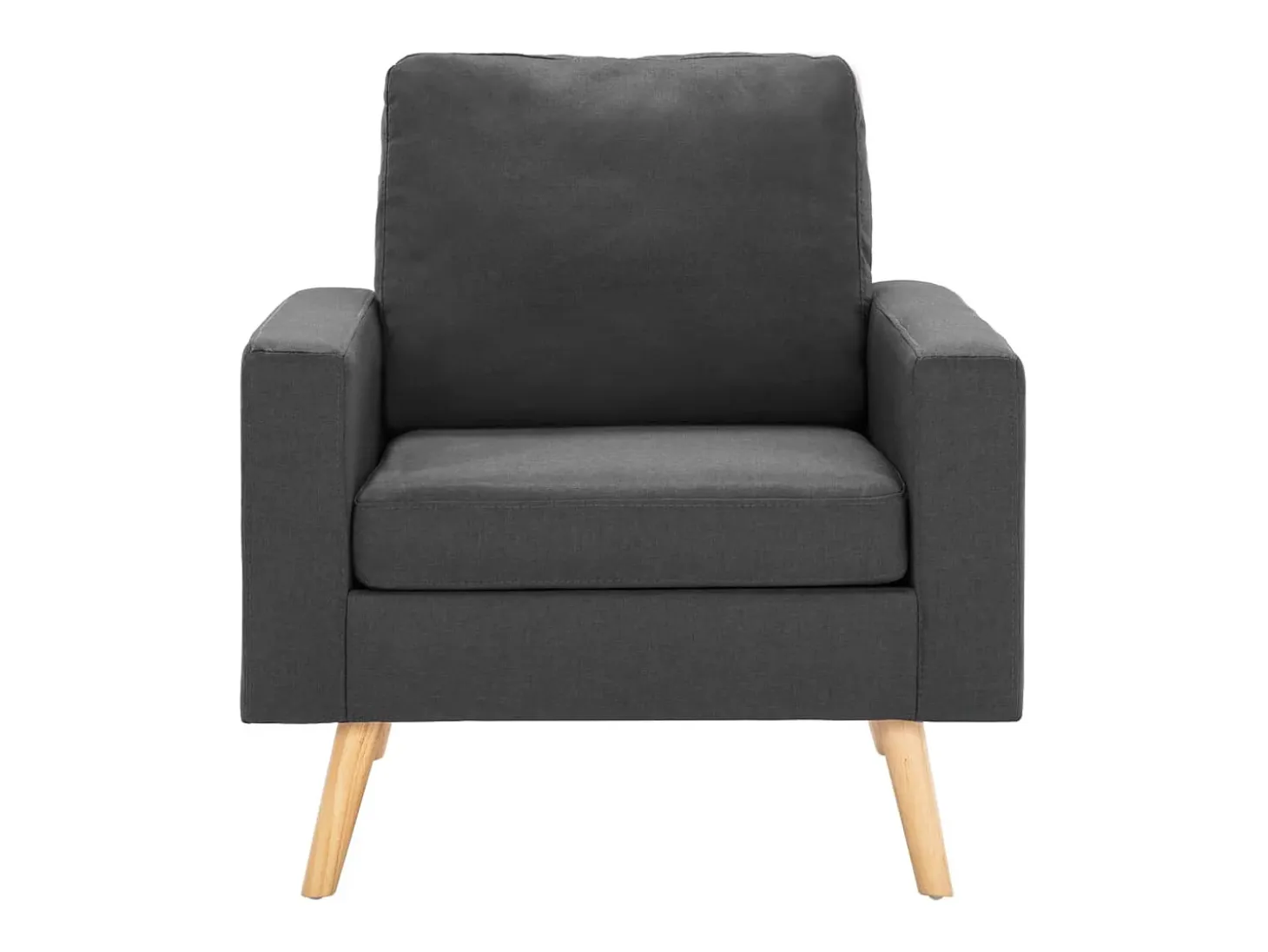 Sillón de tela gris oscuro